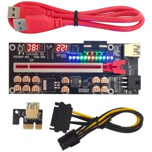 VER018 PRO PCI-E Riser Card, câble USB 3.0, 018 PLUS, PCI Express 1X à 16X Extender, adaptateur PCIe