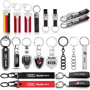 Porte-cl&eacute;s embl&egrave;me de voiture, pendentif, cadeaux, accessoires de style automobile pour Audi SLINE