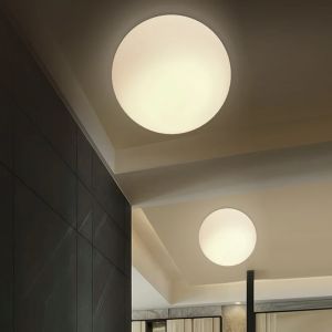 Plafonnier LED boule blanche en verre plafonnier minimaliste salle de bain balcon chambre entrée