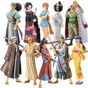 Figurine de dessin animé Luffy Zoro Chopper Nami, 18cm, une pièce, jouets Land of Wano, cadeau pour