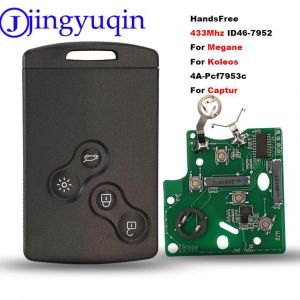 Jingyuqin – carte de clé télécommande sans clé, pour Renault Megane Fluence Laguna Scenic Clio