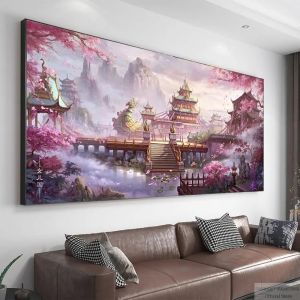 5D bricolage diamant broderie plein carré/rond maison montagne mosaïque diamant peinture Sakura