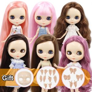 Poupée ICY DBS Blyth 1/6 BJD, corps articulé nu personnalisé avec peau blanche, visage brillant,