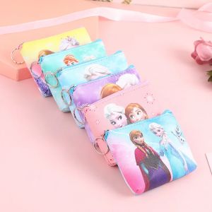 Porte-monnaie de dessin animé Disney la reine des neiges, mignon princesse Elsa Anna, portefeuilles