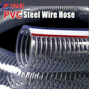 Tuyau Flexible en fil d'acier PVC souple Transparent 1-5M, pompe à eau, ID 10 13 16 19 22 25mm, Tube