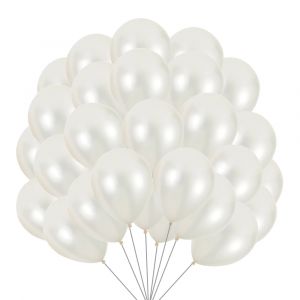 Ballons en perles de 5/10/12 pouces, en Latex blanc lait, d&eacute;coration d'anniversaire et de mariage