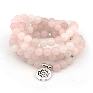 Bracelet Mala en Clip pour Femme et Homme, Pendentif Bouddha Annie OM, Collier ou Bracelet, Yoga,
