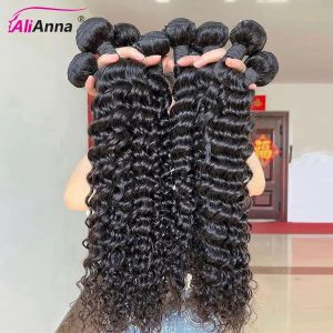 Tissage humain hair tissage 30 pouce raw hair extension cheveux naturel humain bouclé cheveux humain