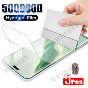 5 pièces Film Hydrogel pour Honor Magic 7 6 5 Pro Lite 300 200 100 90 Pro Lite X9A X8A X7A X9B X8B