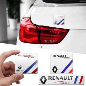 Autocollant 3D en Alliage d'Aluminium pour Voiture Renault Megane 3 2 Clio Duster Captur Logan,