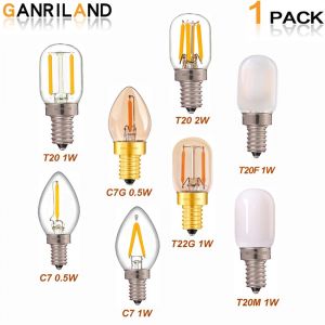 GANRILAND E14 LED Dimmable Ampoule E12 E14 220 V 0.5 W 1 W 2 W lampe &agrave; LED LED Filament Lustre de