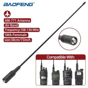 Walkie Talkie AM-771 antenne bande aérienne 108-136Mhz SMA-antenne femelle pour Quansheng UVK5 UVK6