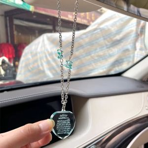 Pendentif de voiture suspendu en cristal bleu, islam allah ayatul kursi