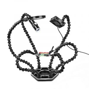 Support de soudure PCB pour aider les mains, lampe LED, loupe 3X pour le soudage &eacute;lectronique,