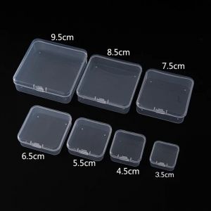 6/12 pièces ensemble Mini boîte en plastique boîte rectangulaire stockage emballage translucide