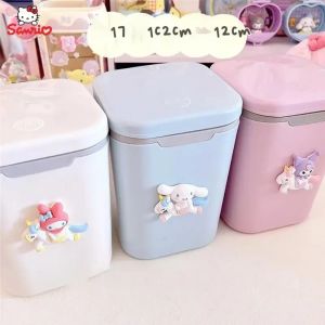 Mymelody cannelle Kuromi poubelle de bureau dessin animé Sanrio chambre presse poubelle dortoir