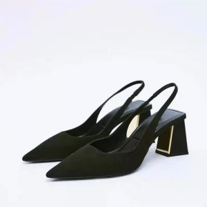 Escarpins à talons bloc pour femmes, escarpins à bout pointu, élégants, de bureau, à talons hauts,