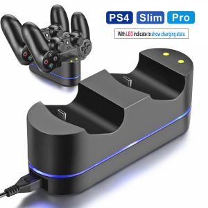 Chargeur de contrôleur PS4 pour contrôleur Sony PS4 / PS4 Pro / PS4 Slim DualShock 4, voyant LED