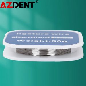 Fil de Ligature orthodontique dentaire rond en acier inoxydable, 50 g/rouleau, 0.2/0.25/0.3mm, 3