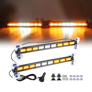Feu d'avertissement de sécurité pour pare-brise avant de voiture 2 en 1, 162 LED, 6 couleurs