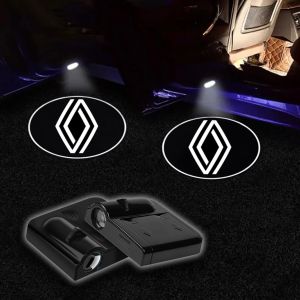 Projecteur de porte de voiture LED haute d&eacute;finition, lumi&egrave;res de bienvenue pour Renault Megane 2 3