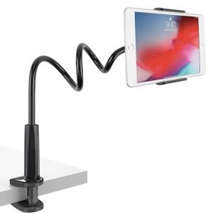 Support de tablette de lit de grande taille, 80cm de long, pour iPad Air Pro Mini, avec pince, 4 &agrave;