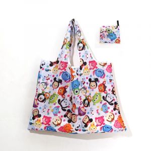 1PC Disney Tsum Minnie Mickey Anime sac à provisions Oxford pliant Portable stockage supermarché sac