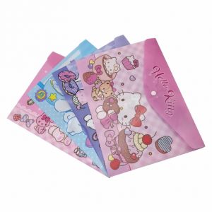 Anime Sanrio Hello Kitty Kuromi dessin animé A4 sac de documents épaissi Snap sac d'information