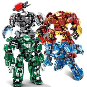 Super-héros Mecha blocs de construction jouets pour garçons Super armure Robot modèle militaire