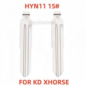 Lame de cl&eacute; &agrave; rabat de voiture HYN6, 10 pi&egrave;ces/lot, cl&eacute; vierge HYN11 KD 15 #   HYN6FH pour Hyundai