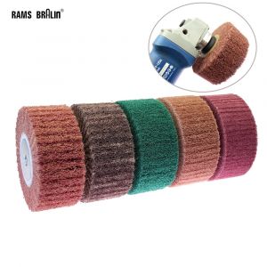 Meuleuse d'angle 120x50mm x M14, perceuse, polissage en Nylon, vadrouille, brosse, dessin,