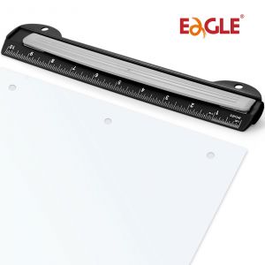 Perforateur de papier Eagle à 3 trous, avec règle intégrée, capacité de 5 feuilles, pour classeurs à