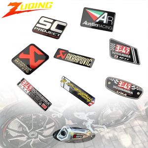 Autocollants de tuyau d'&eacute;chappement de moto, pour Scorpio Akrapovic Yoshimura Two Brother,
