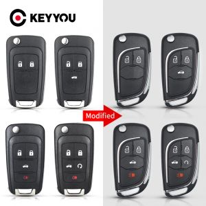 KEYYOU 1 pièces coque de clé de voiture à distance pliante modifiée pour Chevrolet Cruze Epica Lova