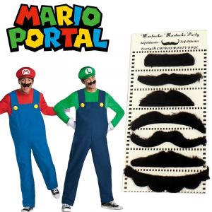 Super Mario fausse barbe cr&eacute;ative dr&ocirc;le Costume f&ecirc;te moustache Cosplay fausse moustache enfants