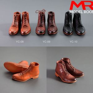 Bottes en caoutchouc à lacets pour hommes, échelle 1/6, chaussures solides de soldat, modèle adapté