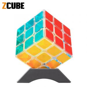 Zcube magique transparent Pyraminx, Puzzle de vitesse professionnel, Jouets pour enfants, Cadeau,