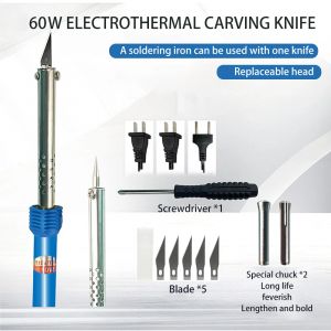 Kit d'outils de coupe de couteau chaud électrique, avec fer à souder pour sculpter le vinyle