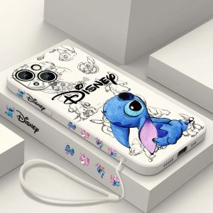 Coque de téléphone Disney Super Cute Stitch pour Apple, coque souple avec UL, iPhone 15, 14, 13, 12,
