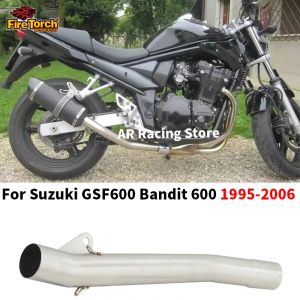 Pour Suzuki GSF600 Bandit 600 1995-2006 Moto &eacute;chappement moyen lien tuyau connecter 50.8MM