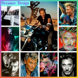 Johnny Hallyday Nouveauté diamant peinture Kit point de croix 5D bricolage Art dessin toile cadeau