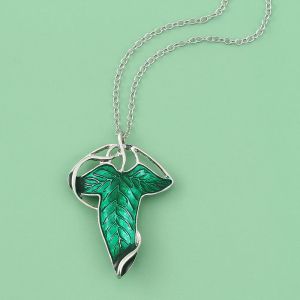 Arwen Evenstar-Collier pendentif du cuir chevelu vert pour femme, cadeau de bijoux princesse elfe,