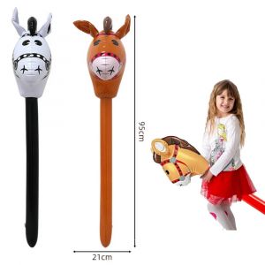 Cheval gonflable, tête de cheval gonflable sur bâton, Costume de cheval, poney, Cowboy occidental,