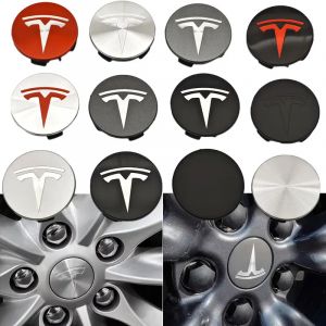 Centre de roue Tesla ABS 56mm, 4 pièces, capuchon de moyeu, Logo emblème, couverture de jantes de