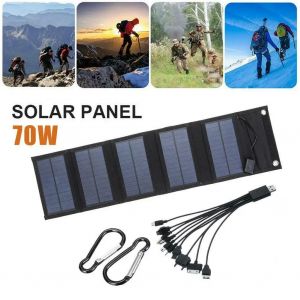70W panneau solaire pliable 5V USB cellule solaire Portable pliant &eacute;tanche panneau solaire chargeur