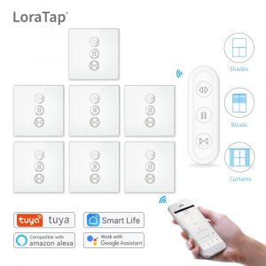 Tuya-Joli de rideau intelligent, télécommande, moteur de volet roulant RF + WiFi, minuterie
