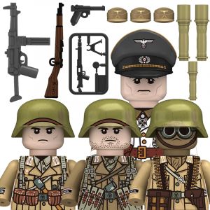 Nouveau WW2 Wars militaire armée afrique du nord soldat minifigure 98K Armas modèles enfants jouets