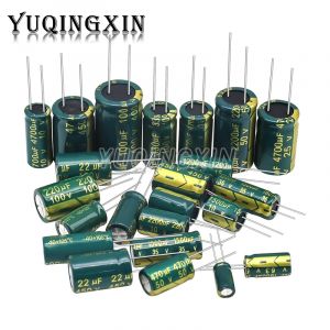 Condensateur en aluminium haute fréquence basse ESR, 10V 16V 25V 35V 50V 400V 450V, 10UF 100UF 220UF