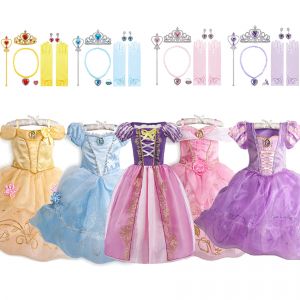 B&eacute;b&eacute; fille Raiponce Costume enfants la Belle au bois dormant Belle Sofia robe enfants Halloween