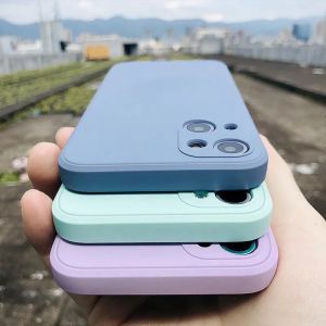 Étui de luxe en silicone liquide pour Huawei, couverture fine et douce, pour P20, P30, P40 Lite E,